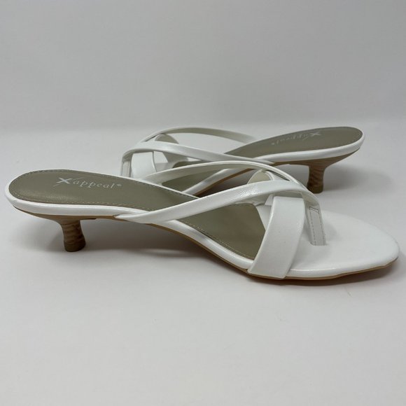 XAPPEAL Women's Avita - Low Heel Slip On Sandal White - Picture 4 of 8